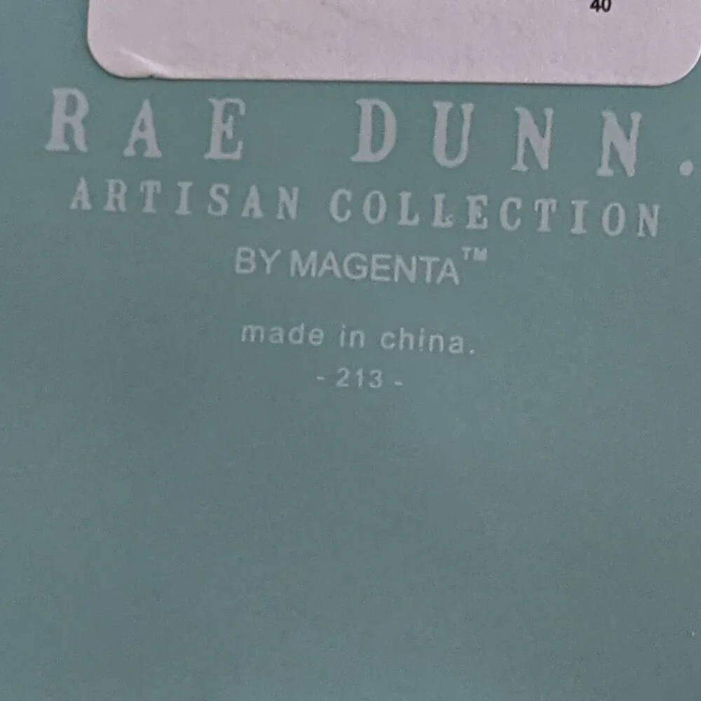 NWT Rae Dunn 'Suds' Ceramic Bath Soap Dish Turquoise Blue Collectible Home Decor